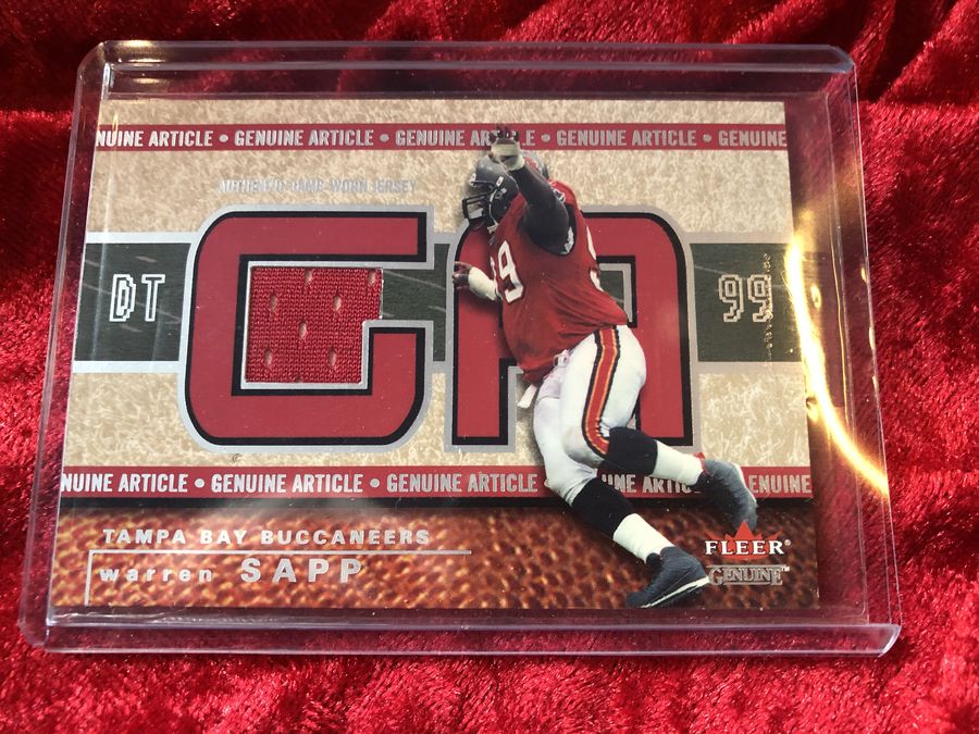 Warren Sapp Bucs Certified Authentic Autographed Mini-helmet Shadowbox