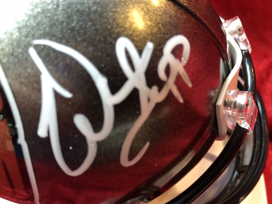 Warren Sapp Bucs Certified Authentic Autographed Mini-helmet Shadowbox
