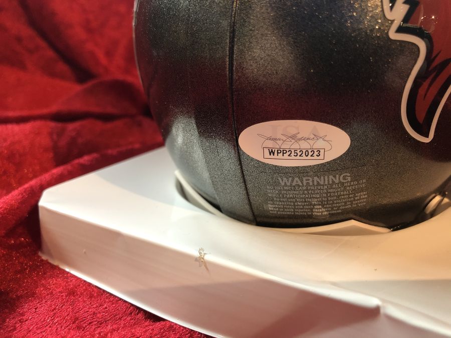Warren Sapp Bucs Certified Authentic Autographed Mini-helmet Shadowbox