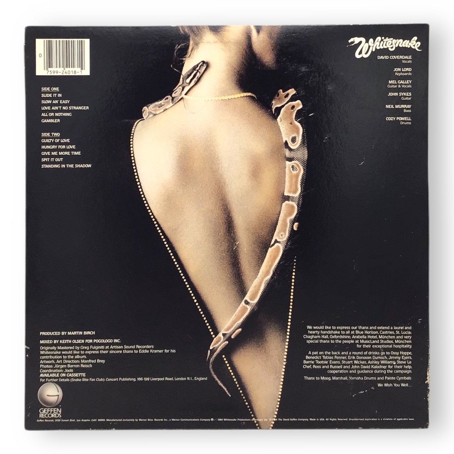 Whitesnake – Slide It In Vinyl LP | Hard Rock Preowned 1984