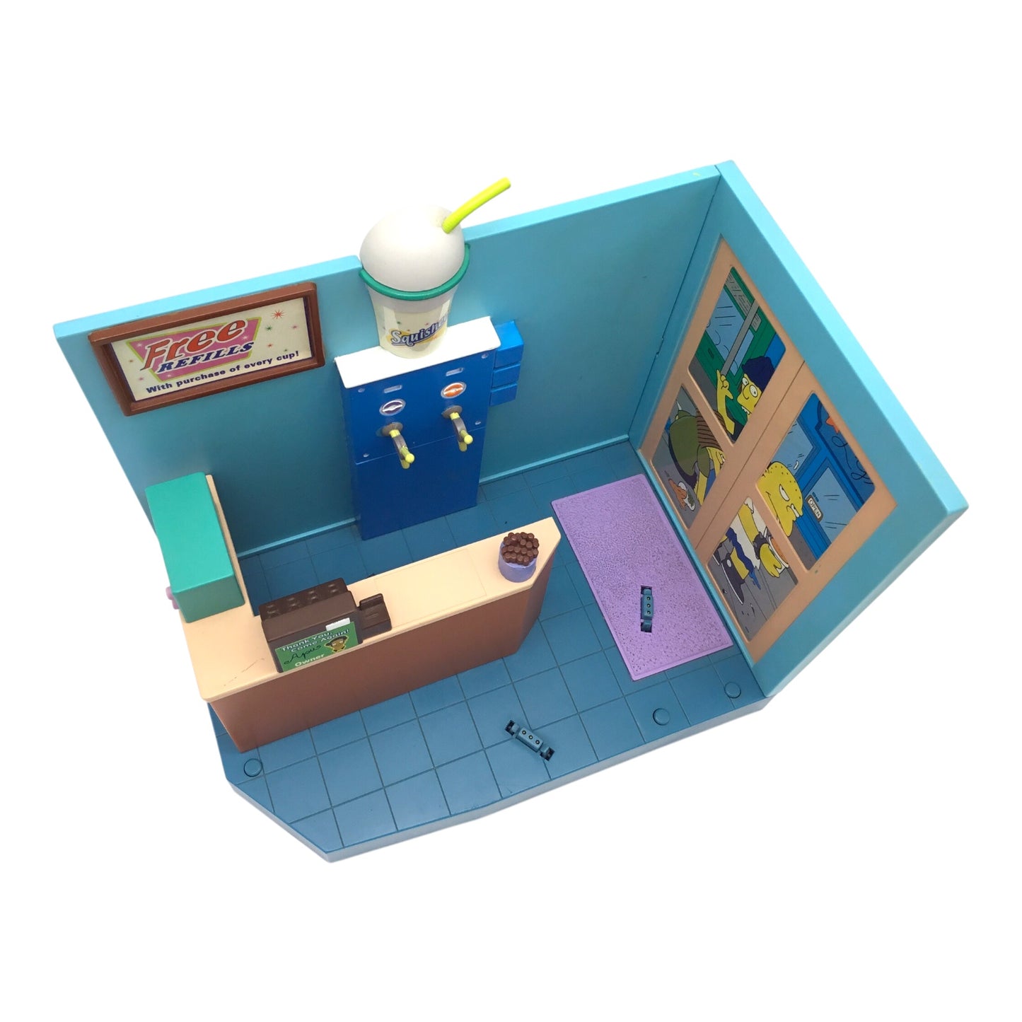 World of Springfield The Simpsons Kwik-E-Mart Interactive Playset Playmates, Loose