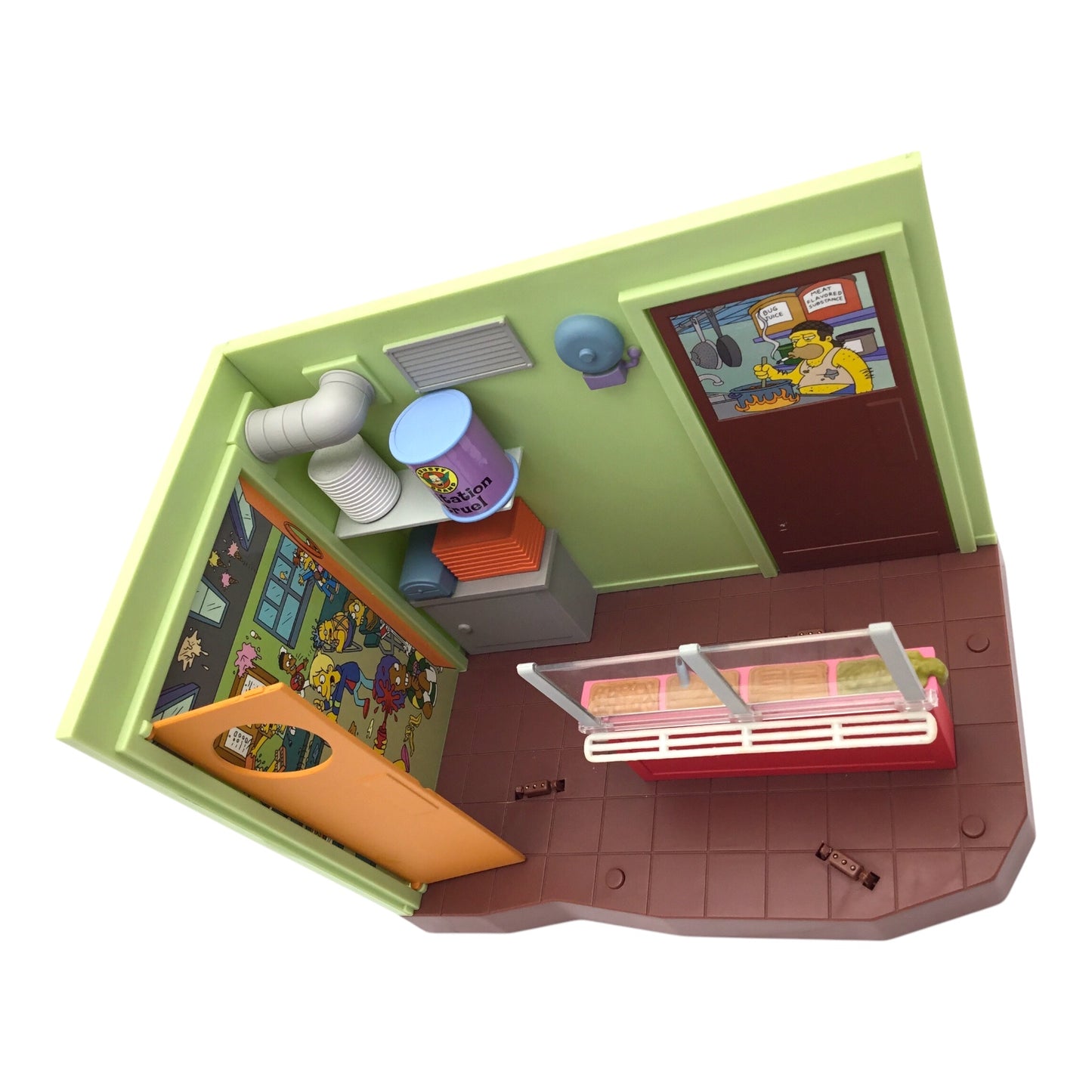 World of Springfield The Simpsons Springfield Elementary Cafeteria Playset Playmates, Loose