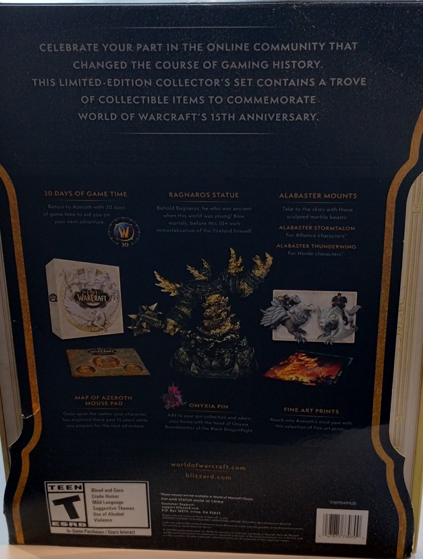 World of Warcraft 15th Anniversary Collectors Edition Ragnaros Statue (New in Box, not sealed_