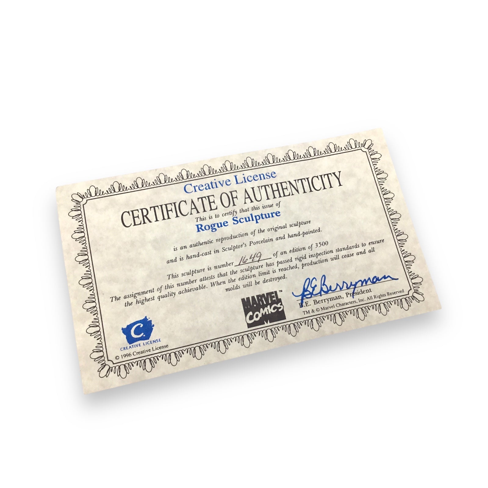 X-Men Rogue Porcelain Figure Sentinel Series Creative License 1996