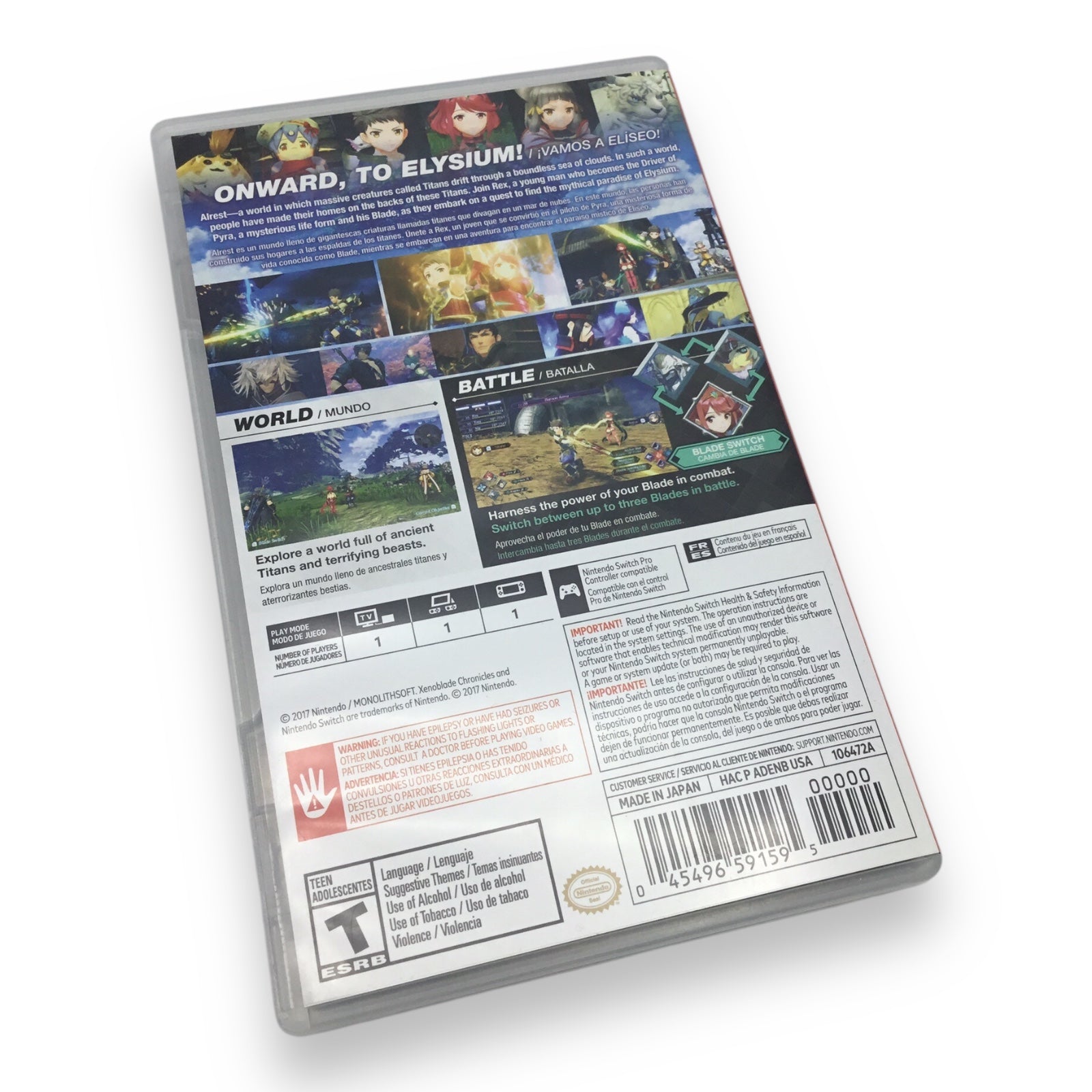 Xenoblade Chronicles 2 – Nintendo Switch RPG Game Cartridge in Box