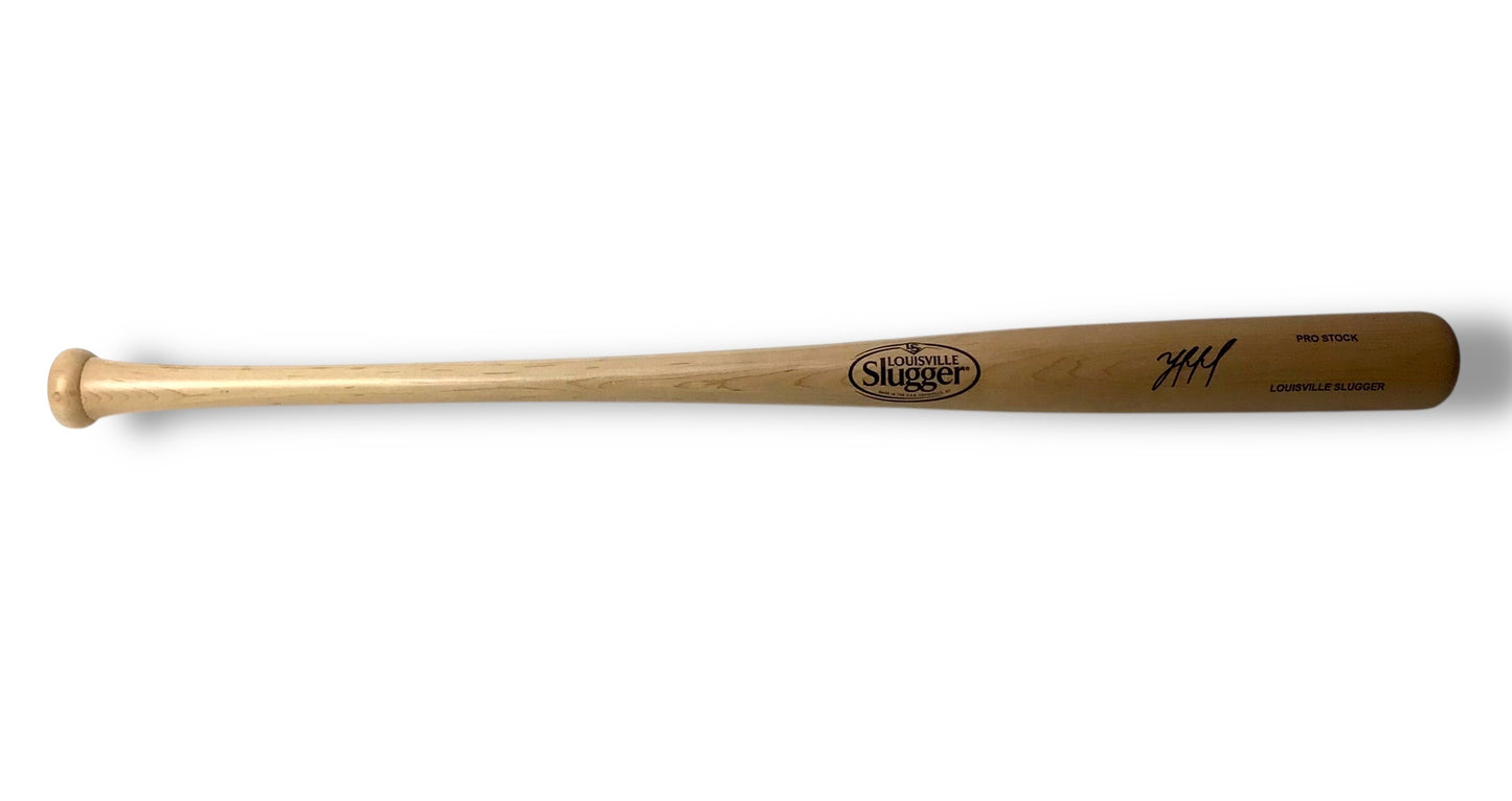 Yordan Alvarez Signed Auto Louisville Slugger Pro Stock Blonde Bat w/ Beckett Cert.
