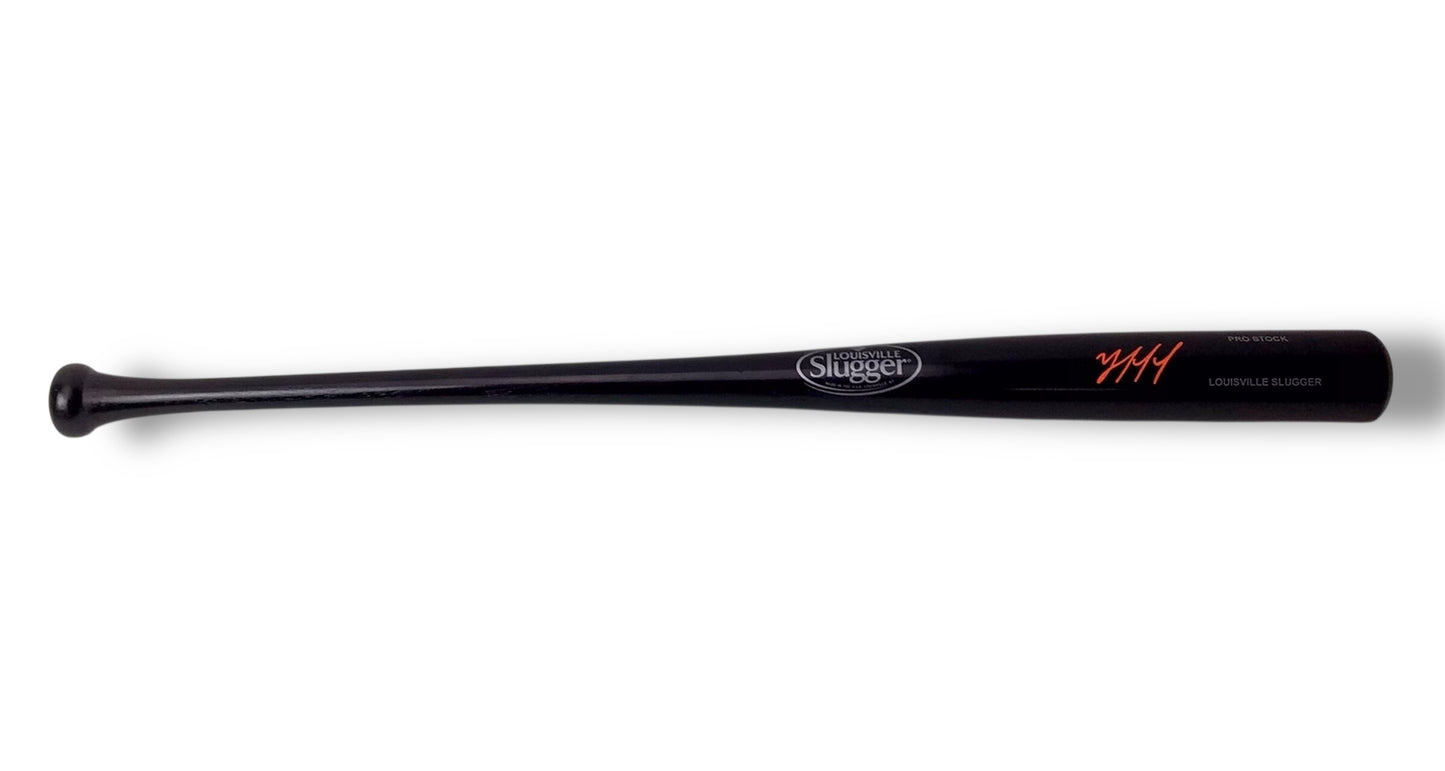 Yordan Alvarez Signed Orange Auto Louisville Slugger Pro Stock Black Bat w/ Beckett Cert.