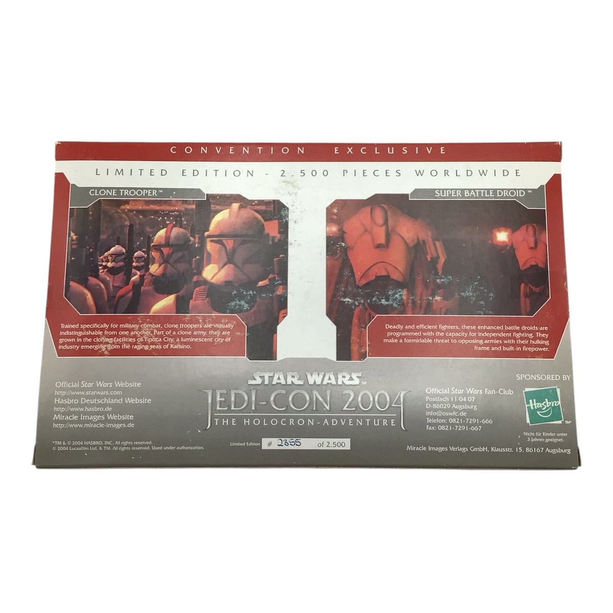 Star Wars Jedi-Con 2004 Clone Trooper & Super Battle Droid Action Figures - Convention Exclusive