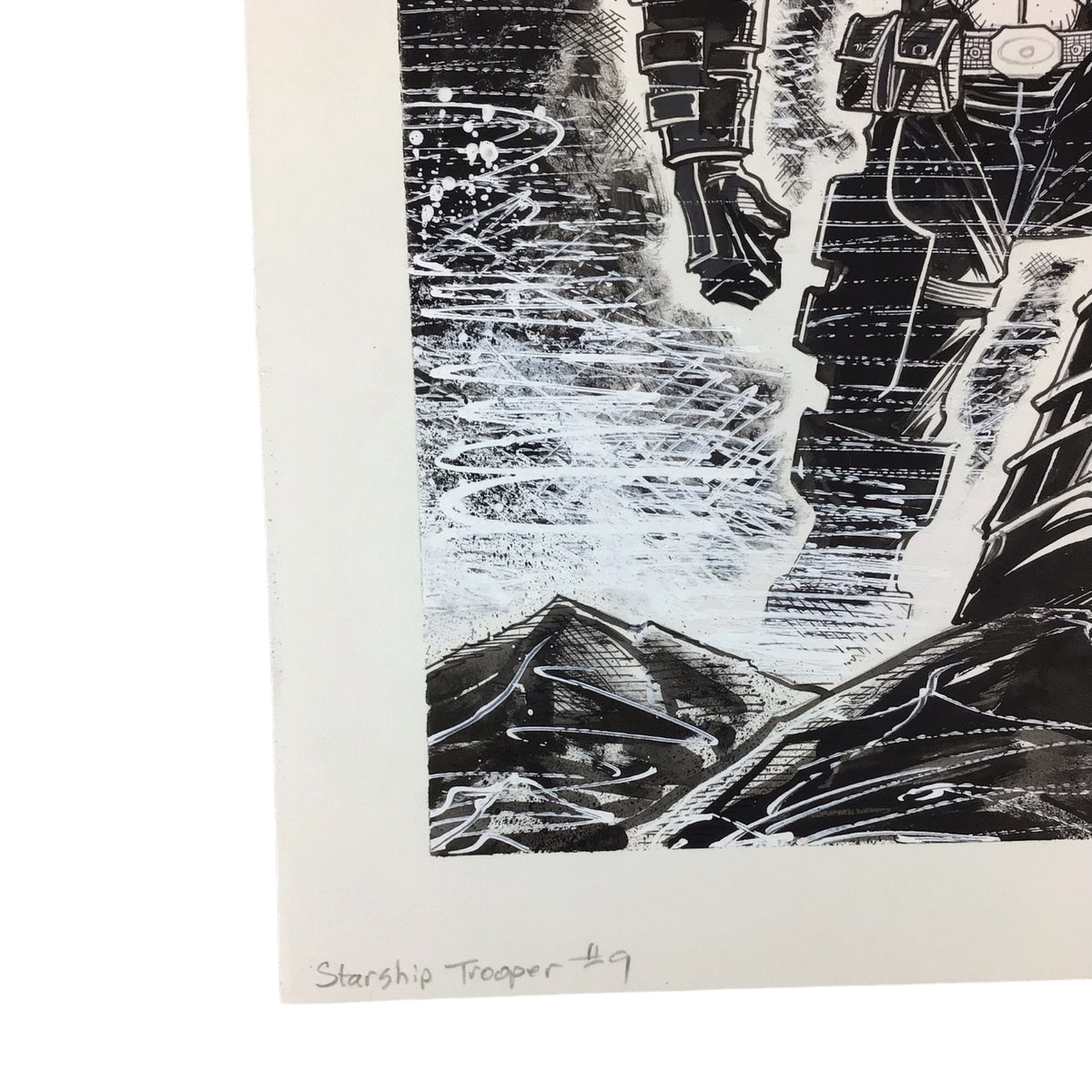 Original Art Comic Starship Trooper #9 Cover by Scott James (2008)