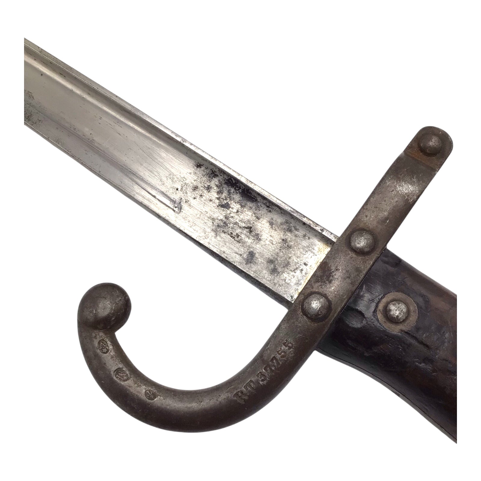 Franco Prussian 1877 French Gris Bayonet Sword w/ Sheath