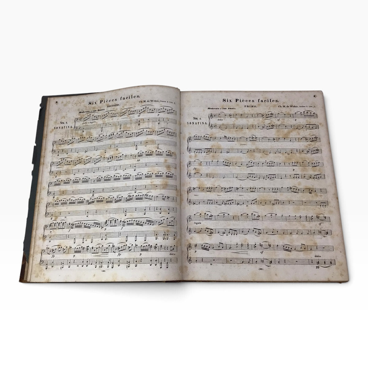 Weber’s Works for Pianoforte Volume 2 – Antique German Piano Music Sheet Book