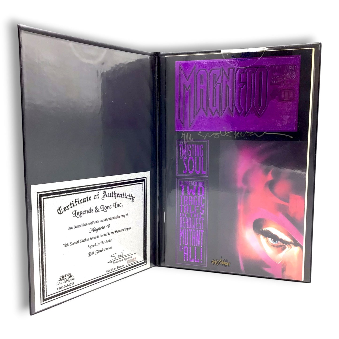 Magneto #0: The Twisting of a Soul (1993) – Signed by Bill Sienkiewicz #81/1000 - Purple Foil Embossed Cover