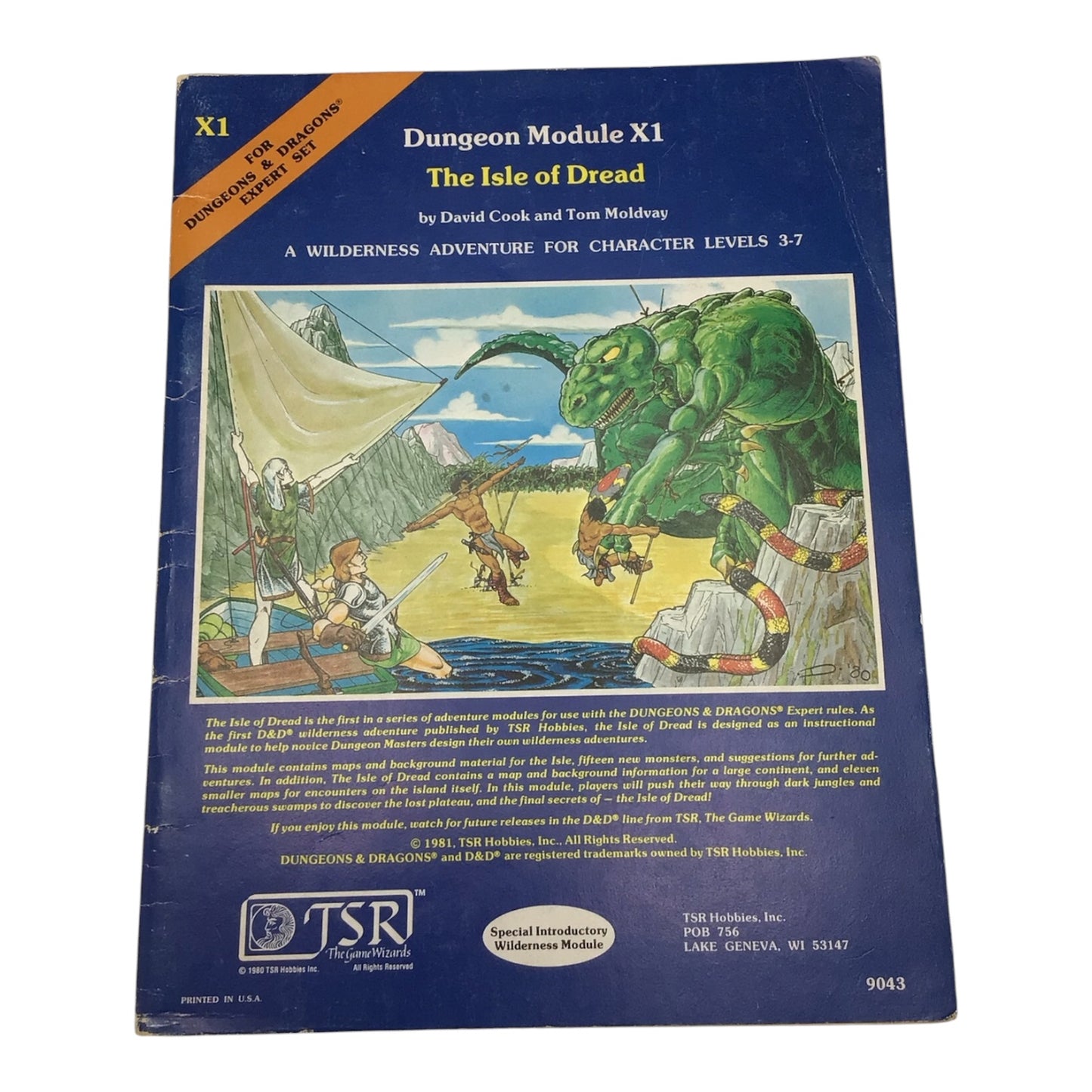 Dungeons & Dragons Module X1 The Isle of Dread #9043 1981