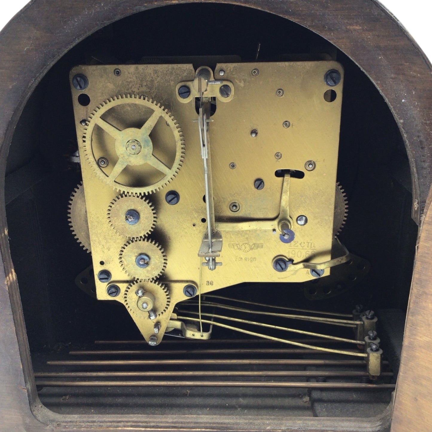 Vintage Wooden Mantle Clock