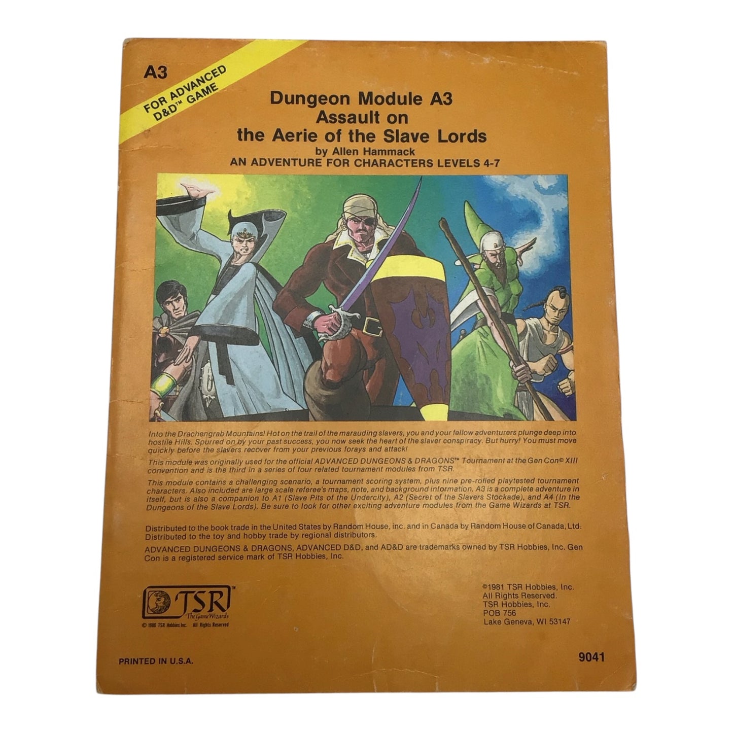 Dungeons & Dragons Module A3 Assault on the Aerie of the Slave Lords 1981