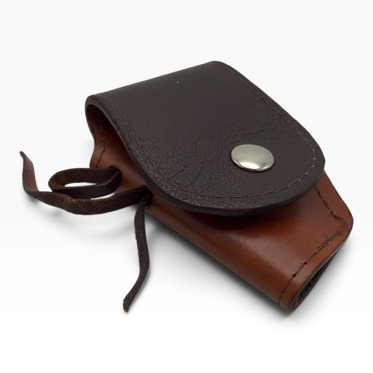 Brown Leather Gun Holster with Leather Hammer Thong