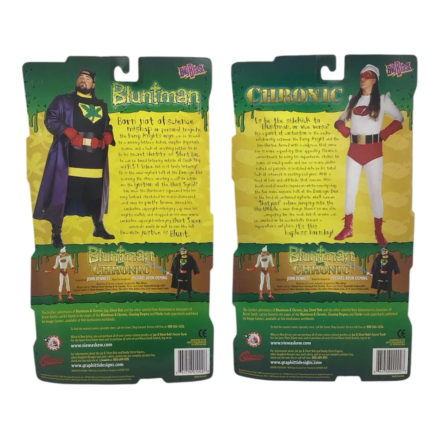 Bluntman & Chronic Action Figure Set of 2 - Graphitti Designs (2002)