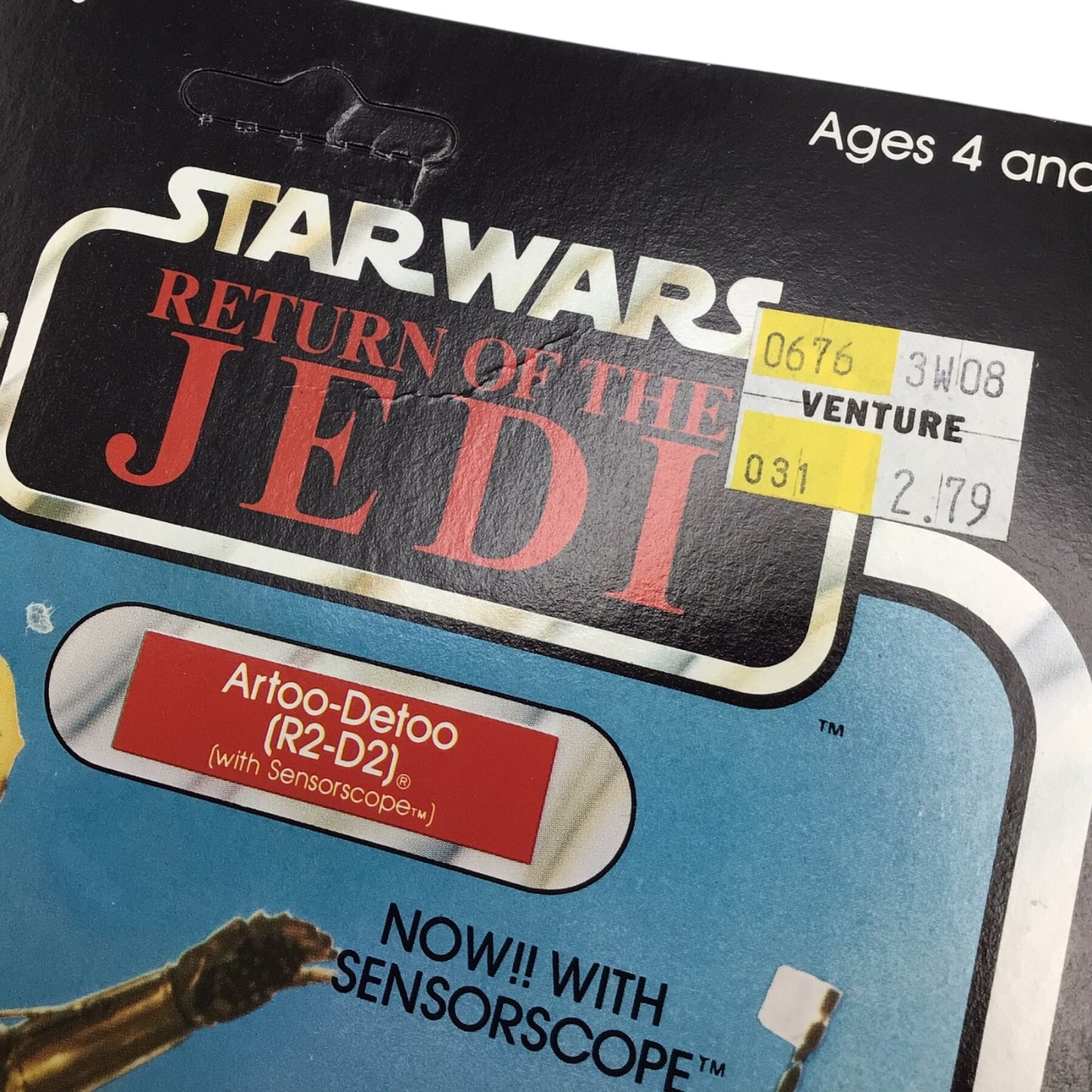 Kenner Star Wars R2-D2 with Sensorscope Action Figure – Return of the Jedi Carded Figure (Unpunched)