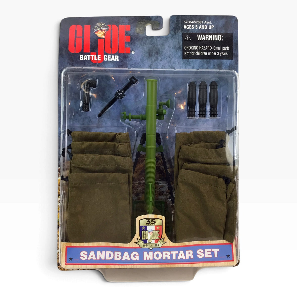 GI Joe Sandbag Mortar Mission Gear Set (1998) – Hasbro Battle Gear #57084