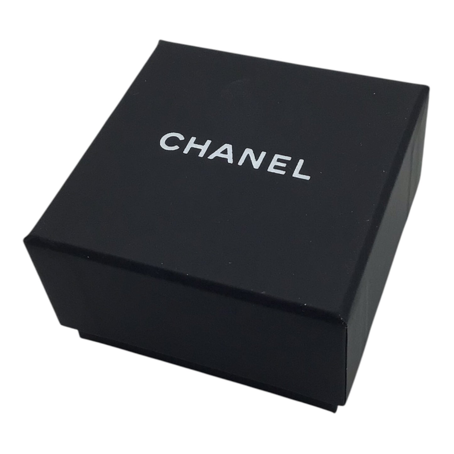 Chanel Crystal Heart Dangle CC Earrings w/ Box - Faux Pearl Light Gold