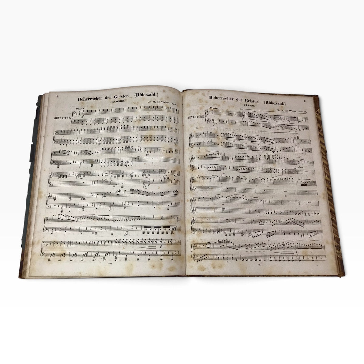 Weber’s Works for Pianoforte Volume 2 – Antique German Piano Music Sheet Book