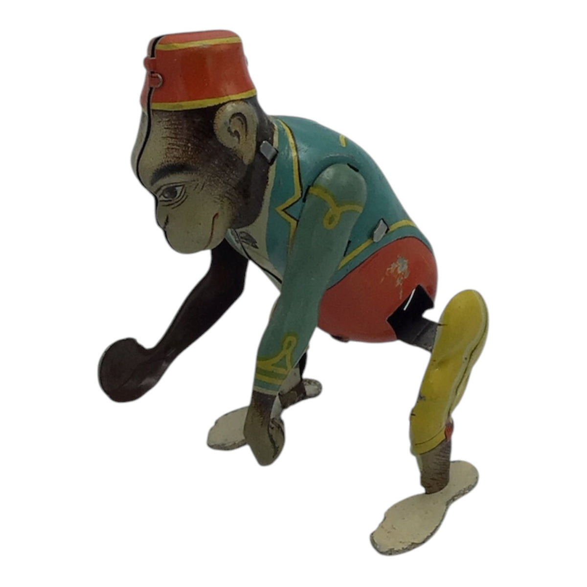 Vintage Windup Tin Monkey - Made in U.S. Zone Germany