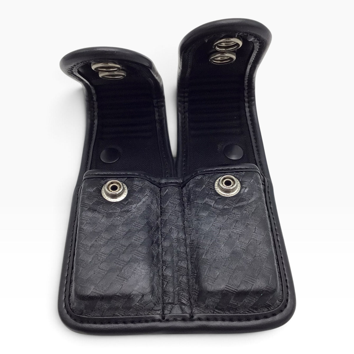 Bianchi Black Basketweave Double Magazine Pouch Size 1 - AccuMold Elite