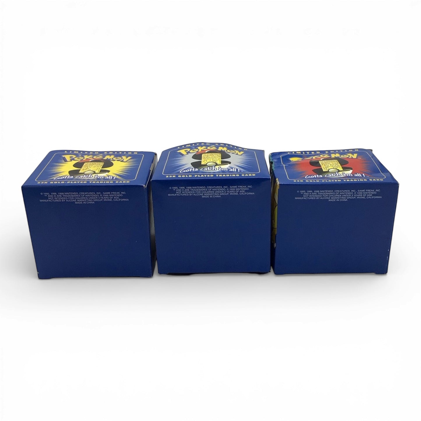 1999 Pokemon Burger King Limited Edition Gold Plated Card Set with Original BK Bags