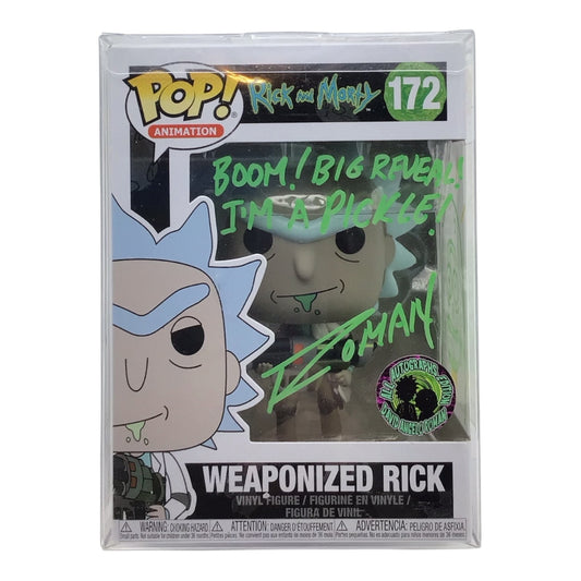 Funko Pop! Rick & Morty Weaponized Rick #172 Signed by David Angelo Roman
