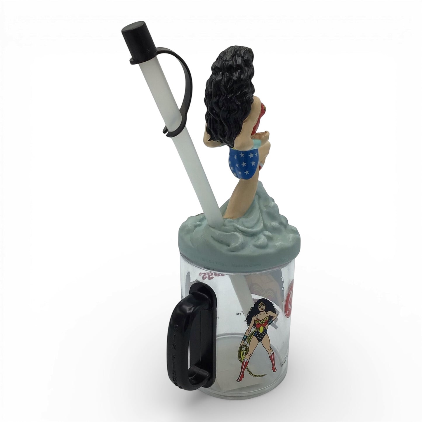 RARE Six Flags Wonder Woman Cup with Straw 1998