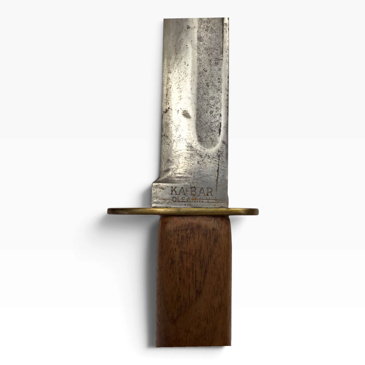 KA-BAR Olean N.Y. U.S. Military Vintage Fixed Blade Knife with Leather Sheath