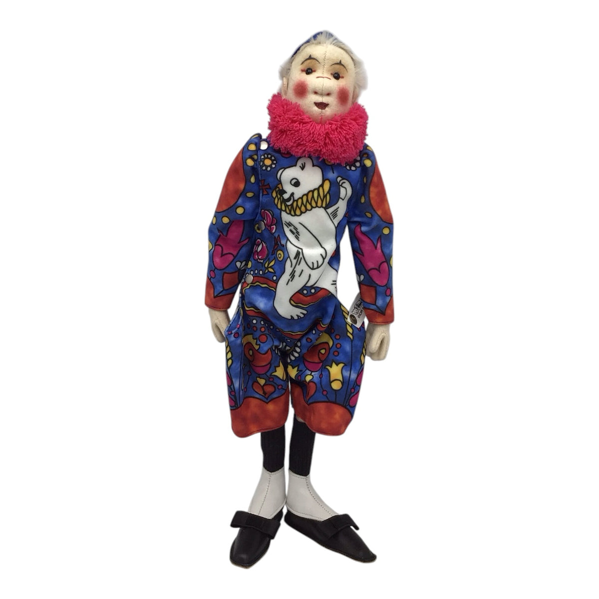 German Steiff Corolo Clown Felt Doll 9130/43 - Numbered 88/89