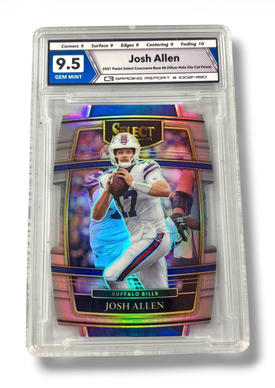 2021 Select Concourse Silver Die Cut #6 Josh Allen GC 9.5 Gem Mint - 10024510