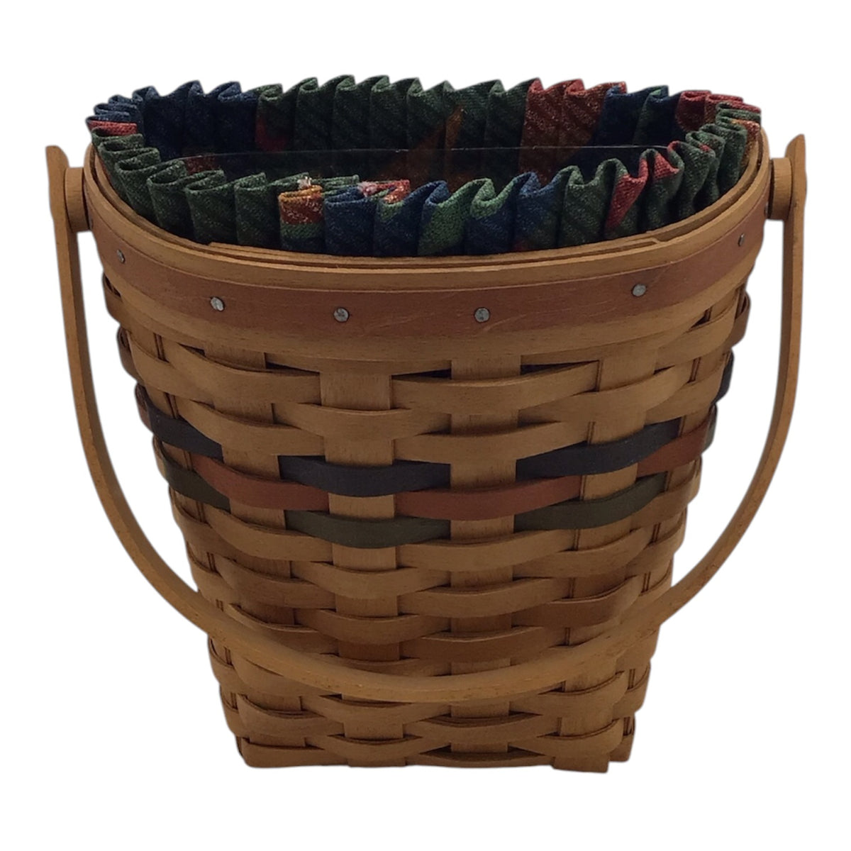 Longaberger Harvest Basket w/ Liner & Plastic Protector