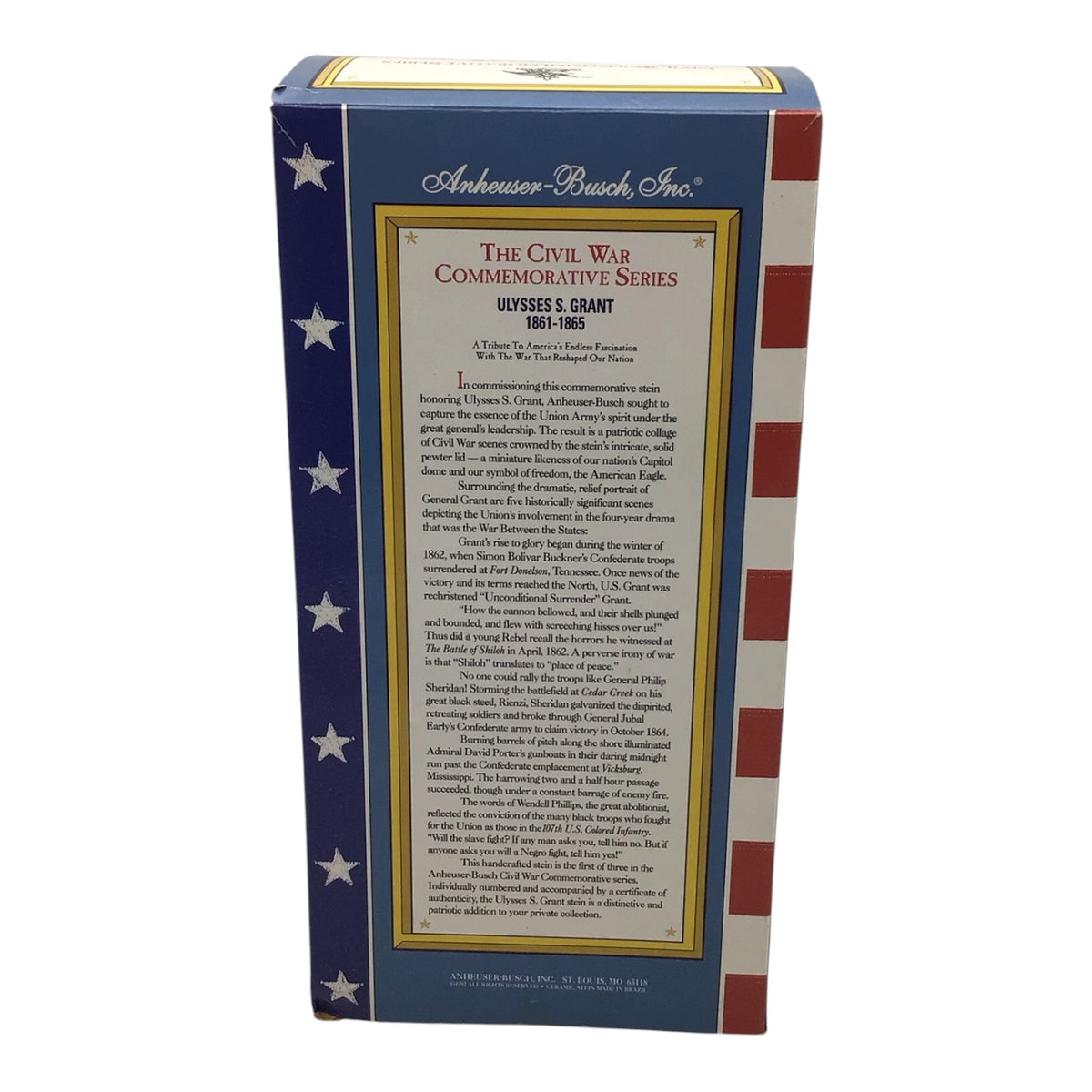 Anheuser-Busch Civil War Commemorative Series - Ulysses S. Grant Stein