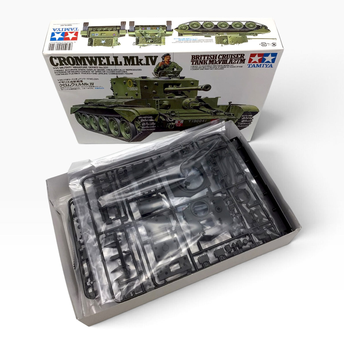 Tamiya 35221 1/35 British Cruiser Tank Mk.VIII A27M Cromwell Mk.IV - 1997 - Scale Model Kit