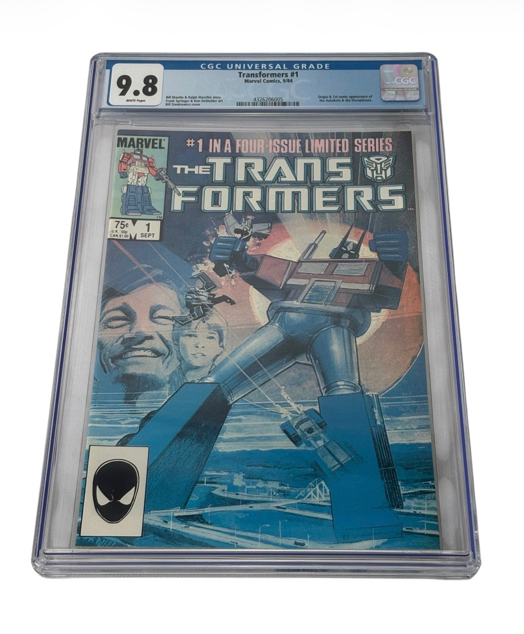 Transformers #1 - CGC 9.8 - First Comic Appearance of Autobots - Marvel 1984