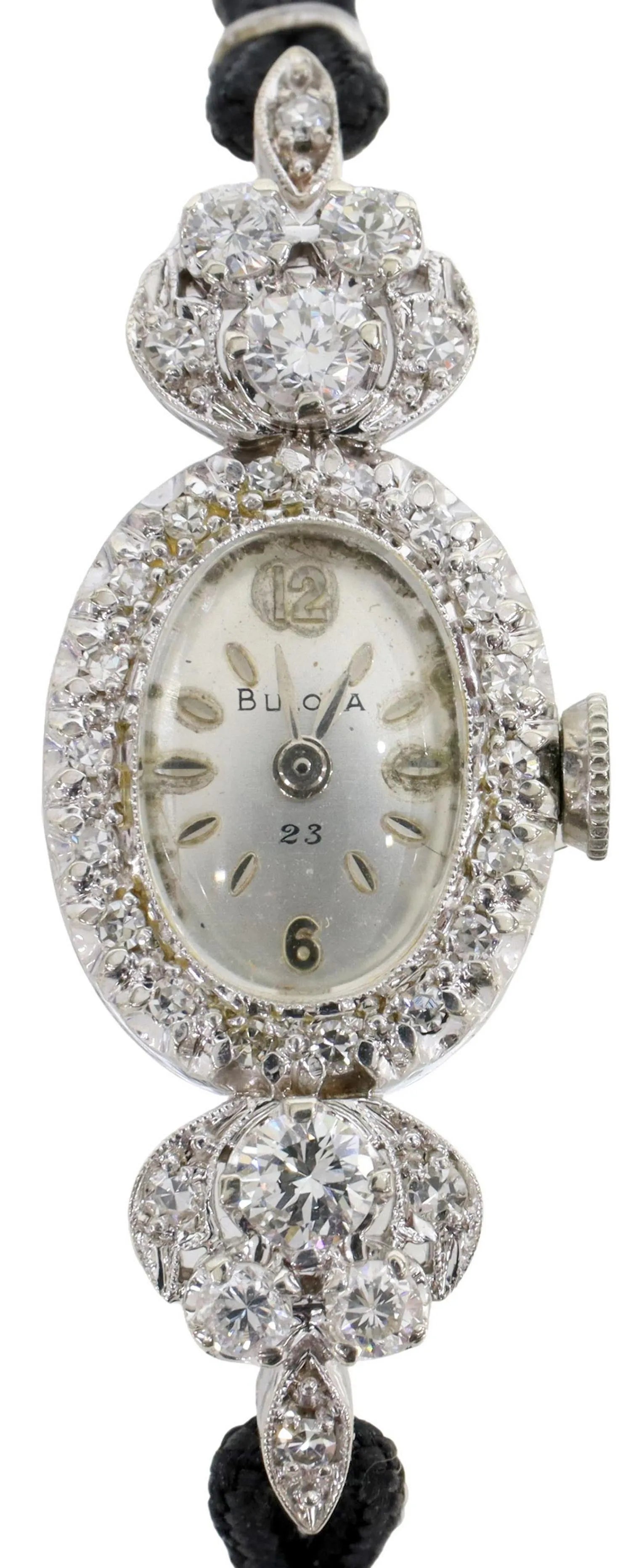 Lady's Bulova 14K White Gold Diamond Watch | Approx. 1.00 CTTW | 23-Jewel Movement
