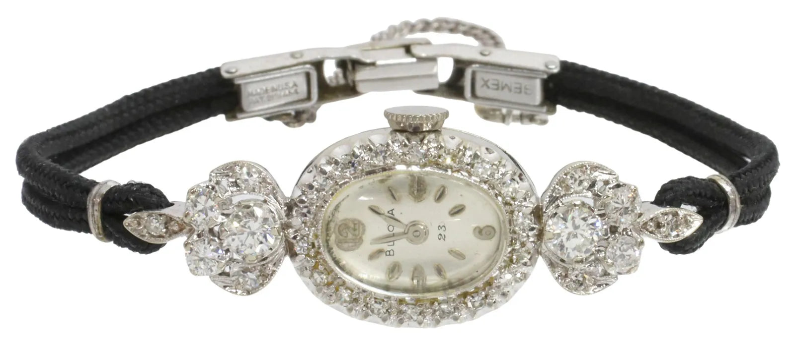 Lady's Bulova 14K White Gold Diamond Watch | Approx. 1.00 CTTW | 23-Jewel Movement