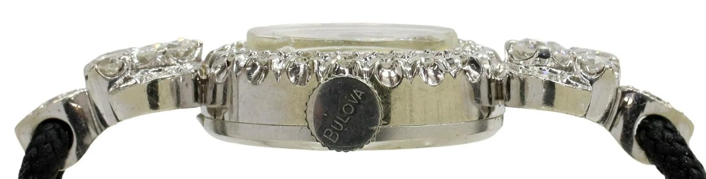 Lady's Bulova 14K White Gold Diamond Watch | Approx. 1.00 CTTW | 23-Jewel Movement