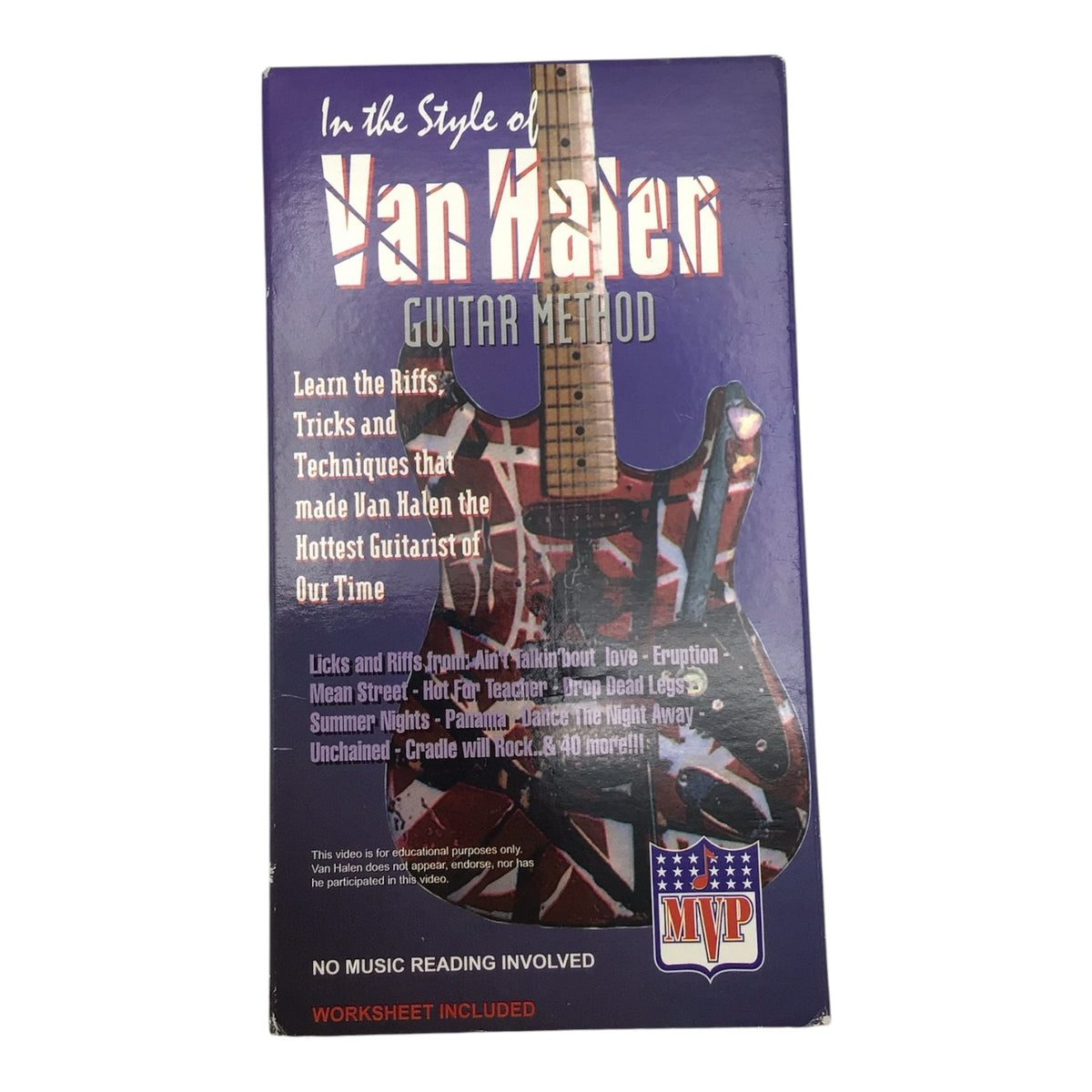 In The Style of Van Halen Guitar Method VHS Tape