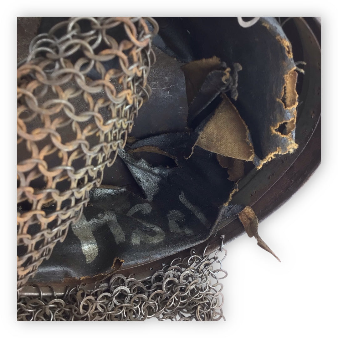 14th Century Pot Helm w/ Chainmail Neck - Norman or Persian Influence