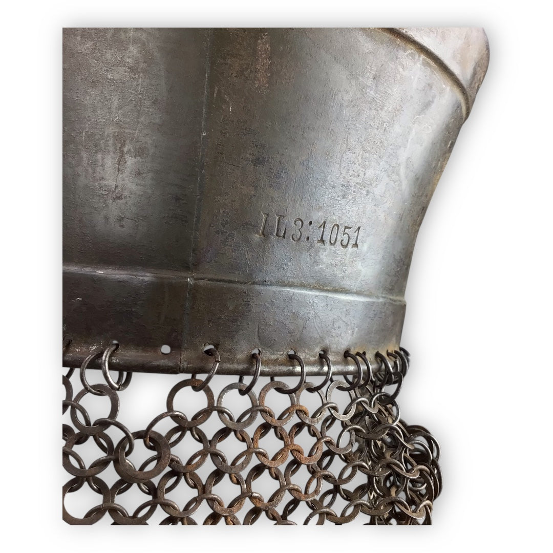 14th Century Pot Helm w/ Chainmail Neck - Norman or Persian Influence