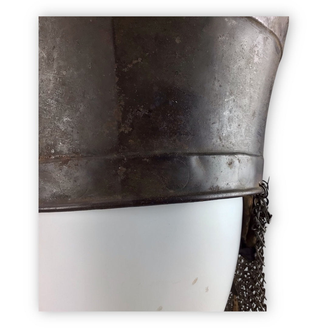 14th Century Pot Helm w/ Chainmail Neck - Norman or Persian Influence