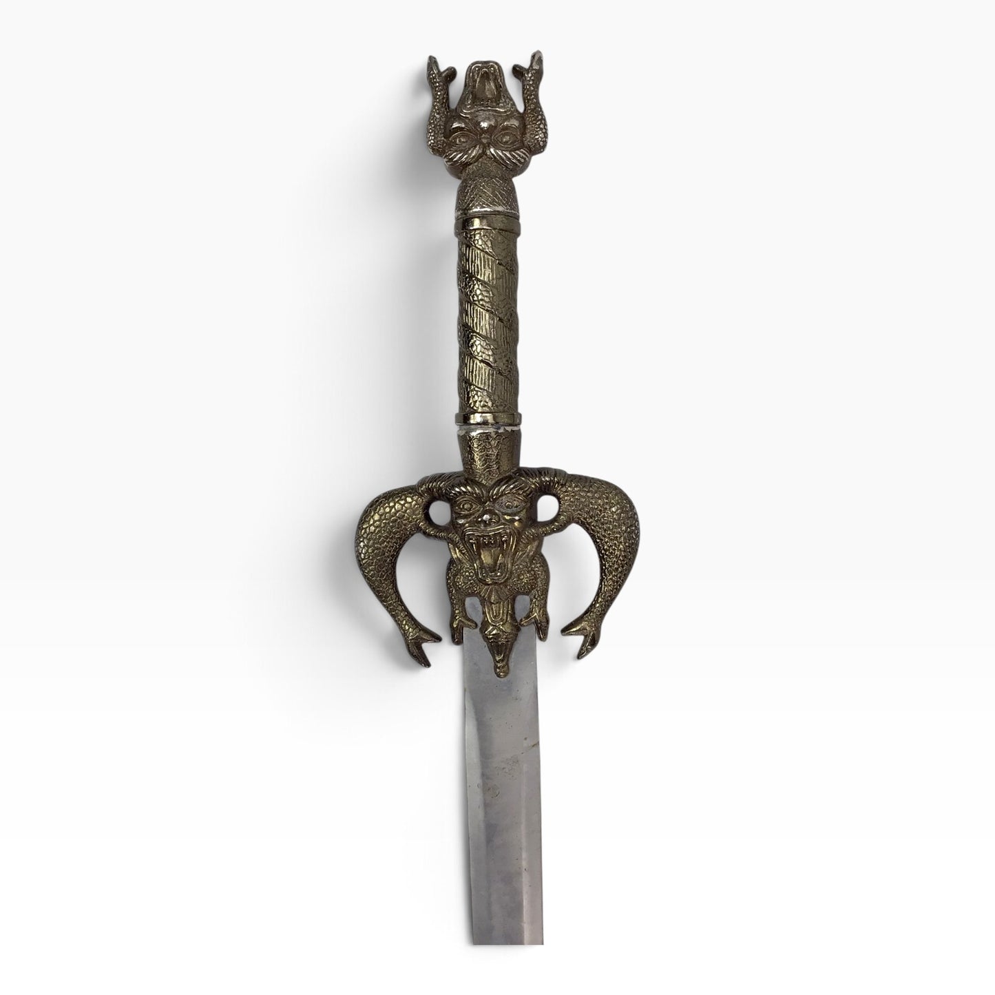 Demon Head Snake Handle Medieval Warrior Vintage 40" Sword – Fantasy Gothic Display