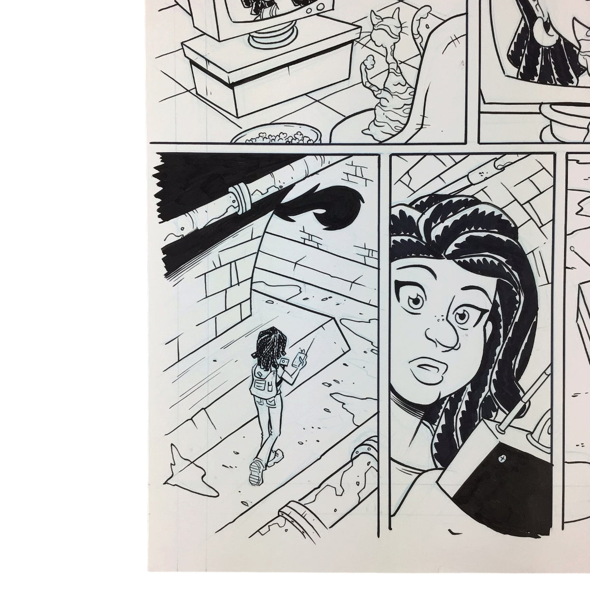 Original Art Comic TMNT New Animated Adventures #10 by Chad Thomas