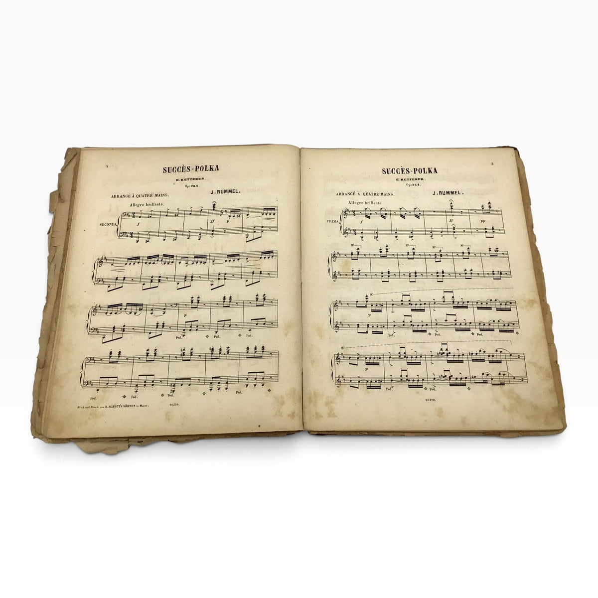 Antique 1800s Large Custom German Sammelband – Bound Collection of Piano Sheet Music