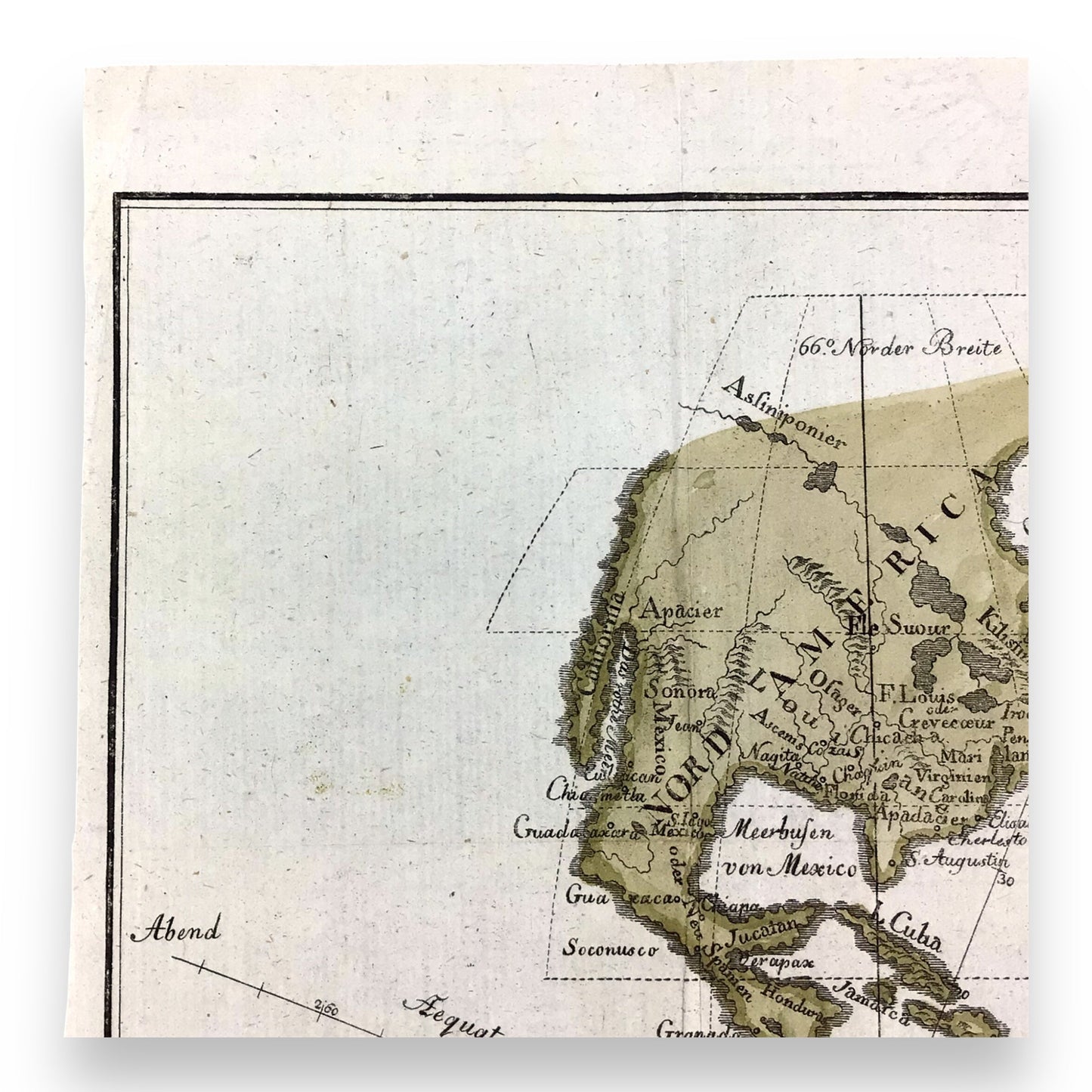 1771 Map "Carte von der Neuen Welt" by Vaugondy – Rare Copper Engraving