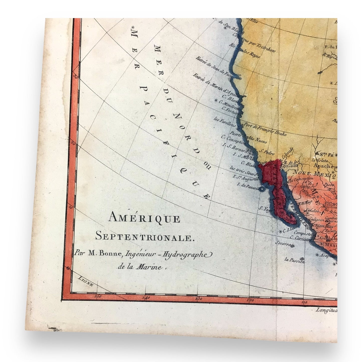 1780 Antique Map of North America by Rigobert Bonne – ‘Amerique Septentrionale’