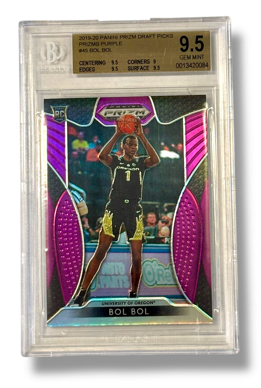 2019 Panini Prizm Draft Picks Purple #45 Bol Bol Rookie RC BGS 9.5 - 0013420084